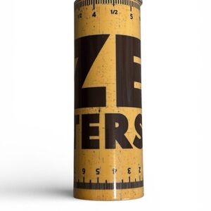 Humorous Yellow and Black Ruler Design Tumbler Handcrafted